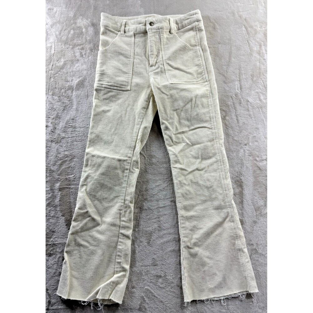 Hammies Corduroy Raw Bottom Flare Pants Women’s 30 Cream